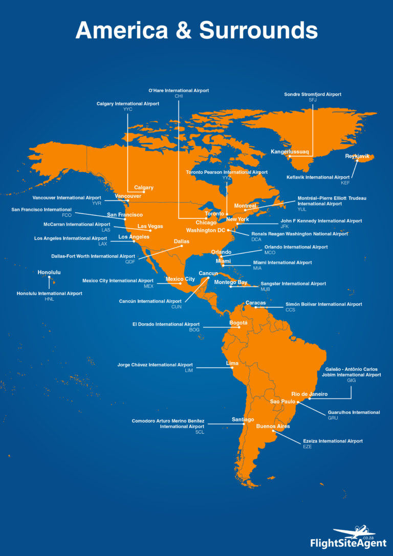Map Of Major Airports : ️ Map of USA Airports – WTSITB