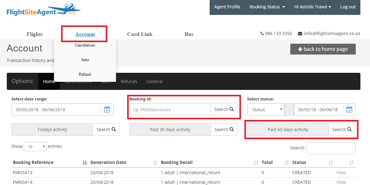 Finding Bookings (marked)